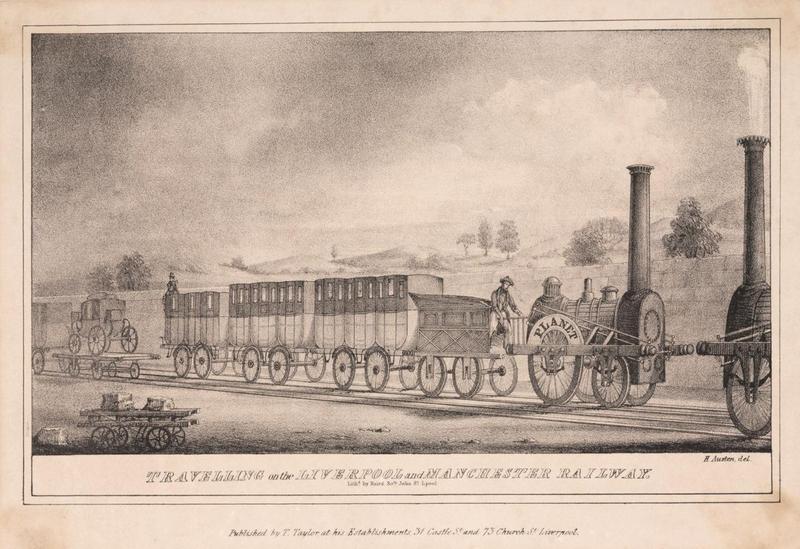 Călătorind pe Liverpool - Manchester RailwayH. Austen, Science Museum Group Collection, Foto: sciencemuseumgroup.org.uk