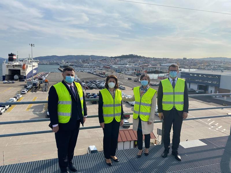 Reuniunea Ambasadorului României cu președintele Autorității Portuare Vigo , Foto: Ambasada Romaniei in Spania