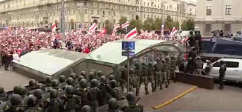 Noi proteste la Minsk, Foto: Captura YouTube