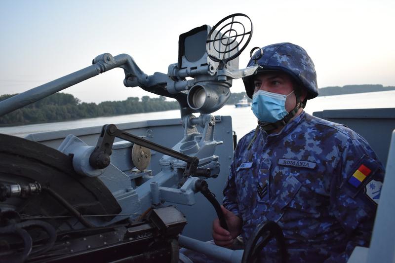 La bordul unei nave din flotila fluvială, Foto: Fortele Navale Romane