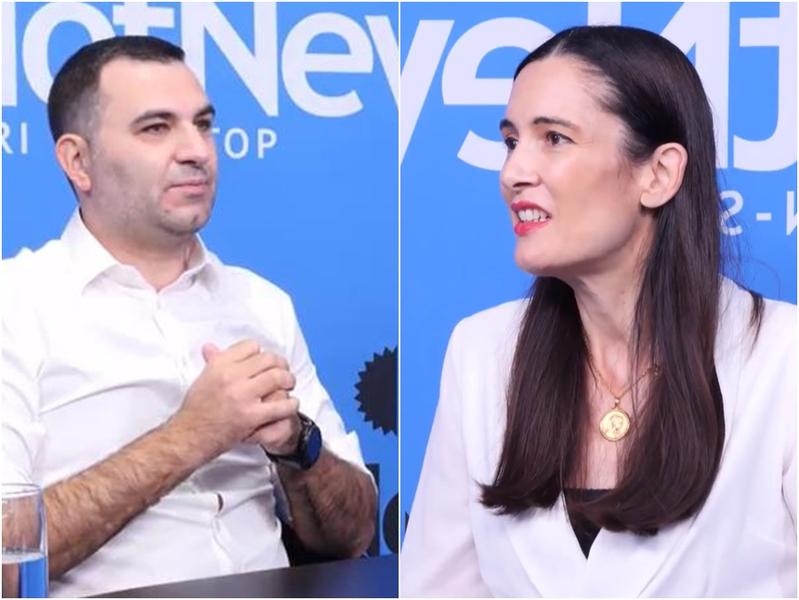 Cristian Bacanu si Clotilde Armand, in studioul HotNews.ro, Foto: Hotnews