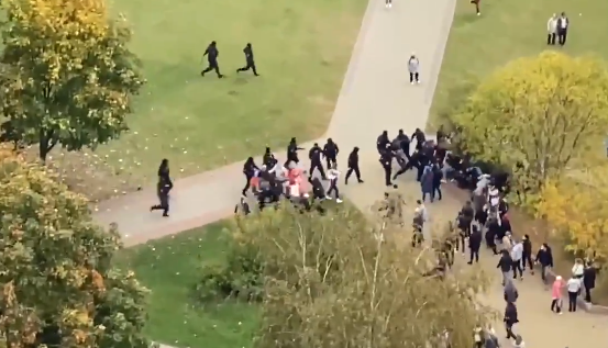 Confruntari politie - protestatari Belarus, Foto: Captura video