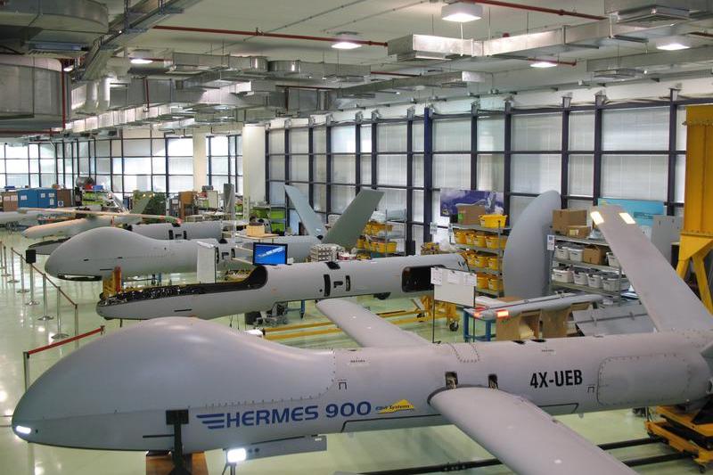 Linia de asamblare a dronelor Elbit în Israel, Foto: Elbit Systems