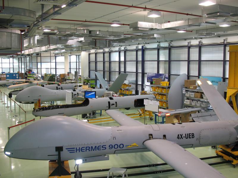 Linia de asamblare a dronelor Elbit în Israel, Foto: Elbit Systems