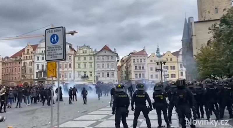 Protest Praga, Foto: Captura YouTube