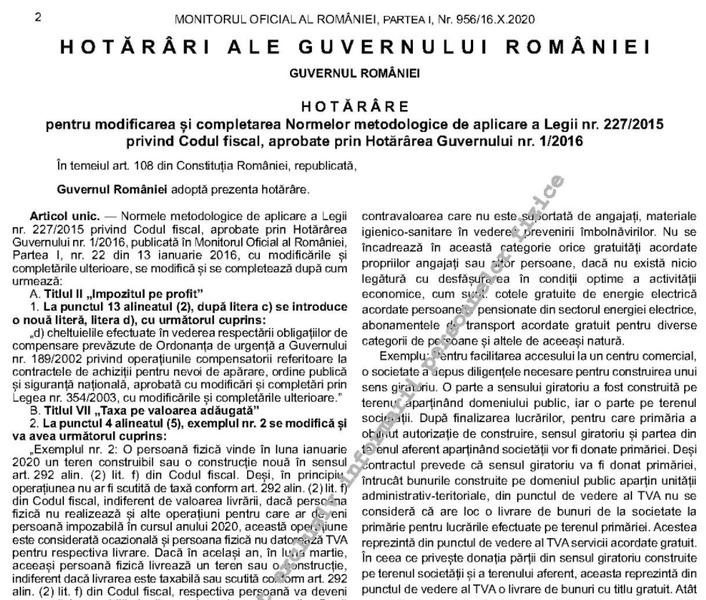 Noi modificari fiscale, Foto: Monitorul Oficial