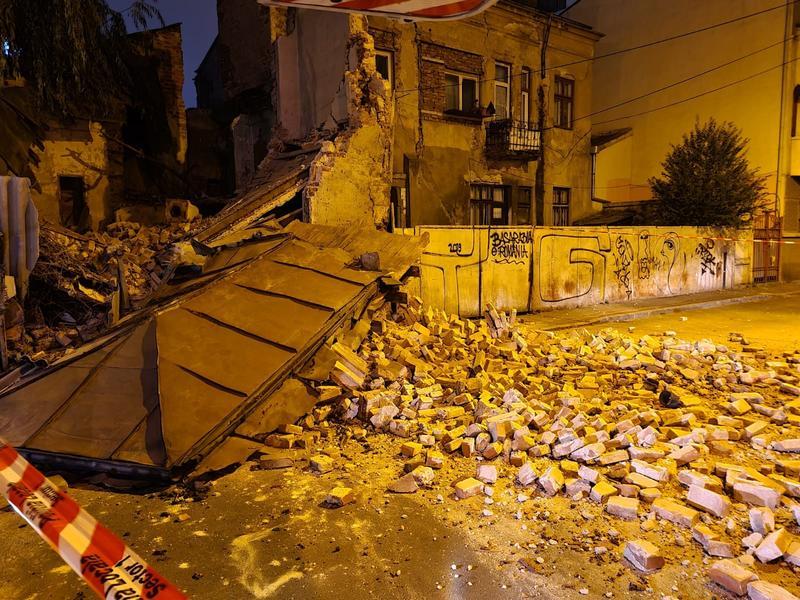 Cladire istorica prabusita in Bucuresti, Foto: ISU Bucuresti-Ilfov