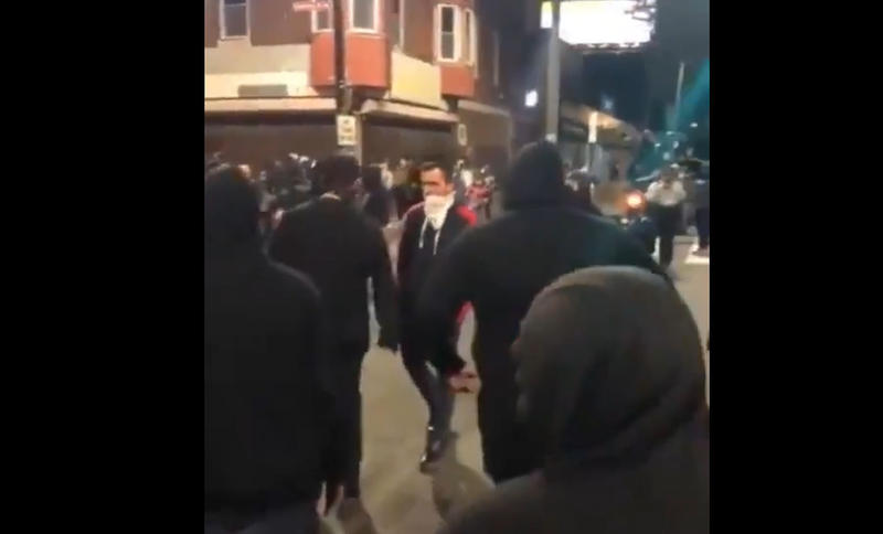 Unul din evreii agresati la protestul BLM din Philadelphia, Foto: captura video