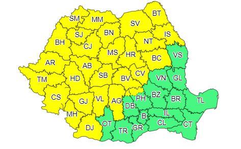 cod galben de furtuni, Foto: Administratia Nationala de Meteorologie