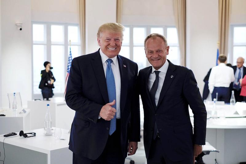 Donald Trump si Donald Tusk, Foto: Pignatelli-Euc-Ropi / Zuma Press / Profimedia Images