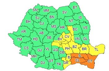 Cod portocaliu de ploi, Foto: Meteo Romania