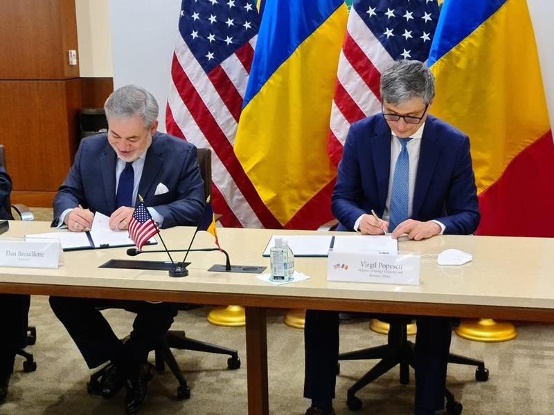 Virgil Popescu si Dan Brouillette, Foto: Ministerul Economiei