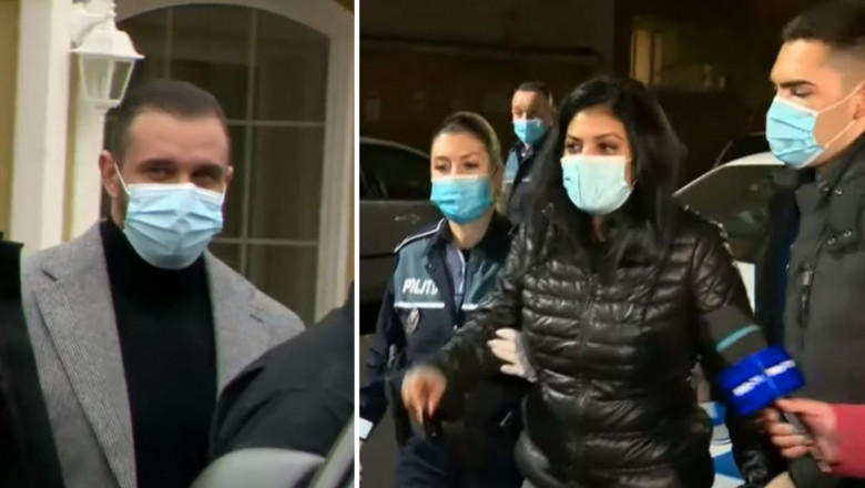 Alex Bodi si agresoarea Cristinei Joia în momentul retinerii, Foto: Captura video