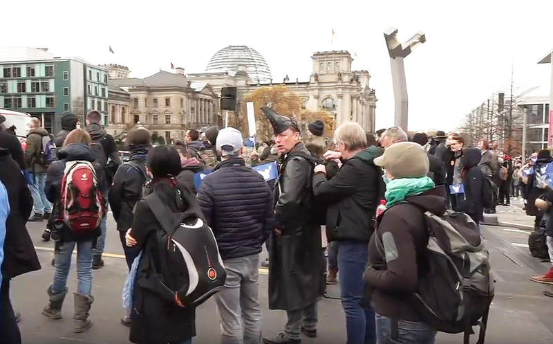 Protest anti-restrictii Berlin, Foto: Captura YouTube