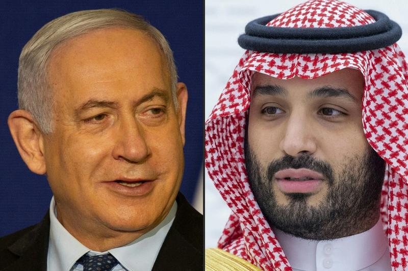 Benjamin Netanyahu si Mohammad bin Salman, Foto: Maya Alleruzzo / AFP / Profimedia Images