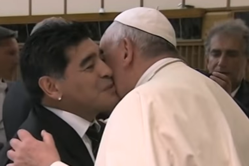 Papa Francisc și Maradona, Foto: Captura YouTube