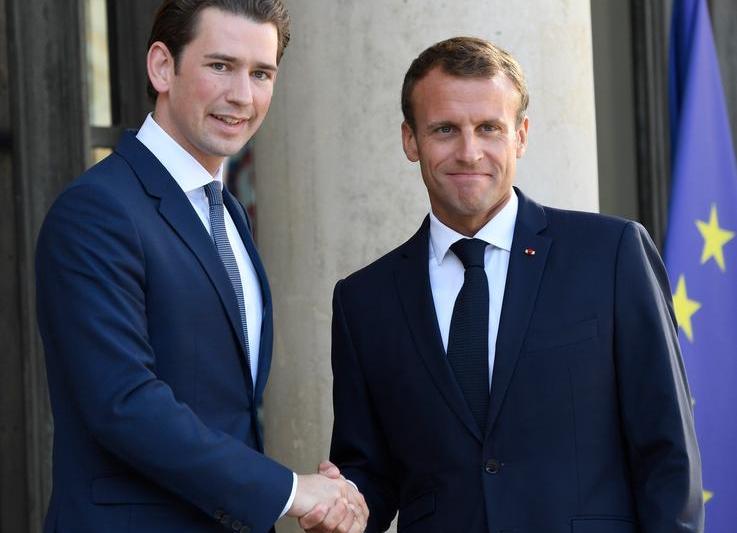 Sebastian Kurz si ​Emmanuel Macron, Foto: Bertrand GUAY / AFP / Profimedia