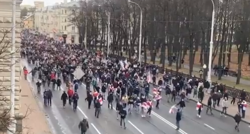 protest belarus, Foto: Captura video