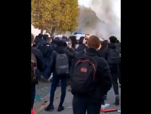 proteste ale elevilor in Franta, Foto: Captura
