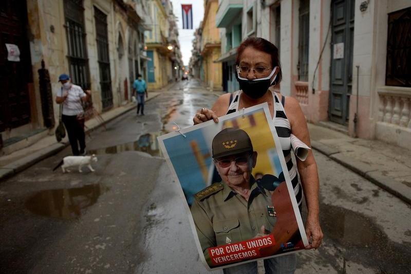 Afis cu Raul Castro in Cuba, Foto: YAMIL LAGE / AFP / Profimedia