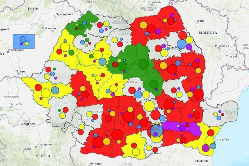 Harta mandatelor de parlamentar din fiecare judet - alegeri 2020, Foto: Hotnews