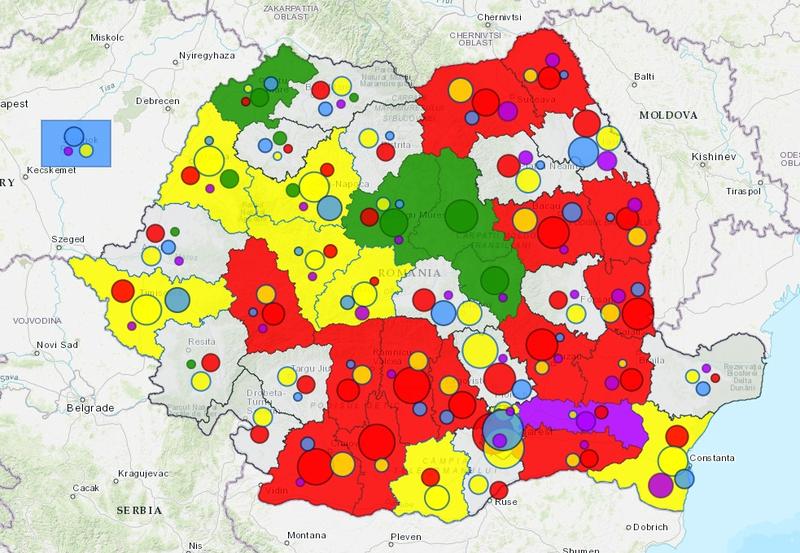 Harta mandatelor de parlamentar din fiecare judet - alegeri 2020, Foto: Hotnews