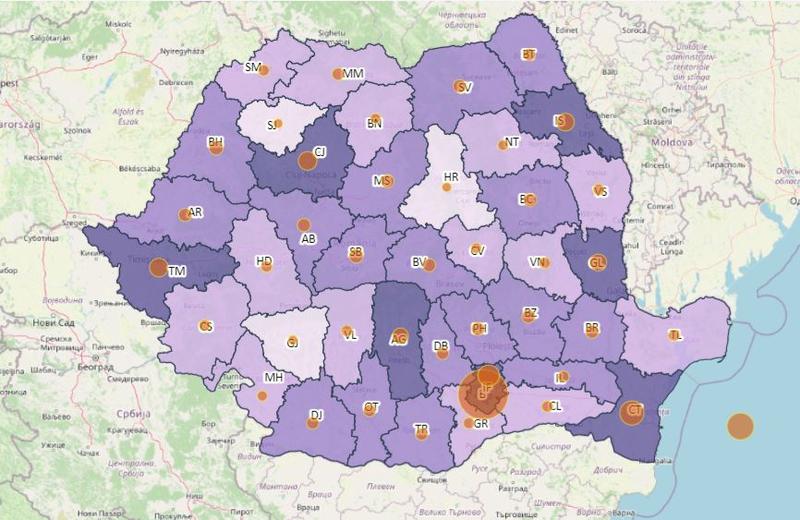 Harta coronavirus, Foto: geo-spatial.org