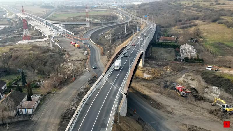 Pasaj DN1 peste A10, Foto: Captura YouTube