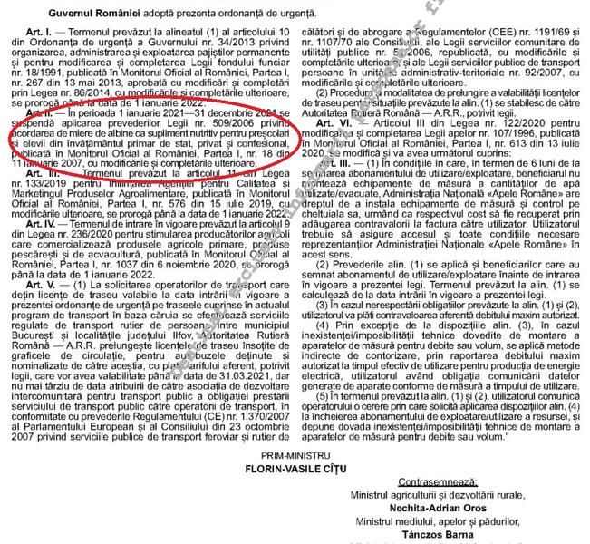 Suspendare miere de albine in pentru prescolari si elevii din invatamantul primar, Foto: monitoruloficial.ro