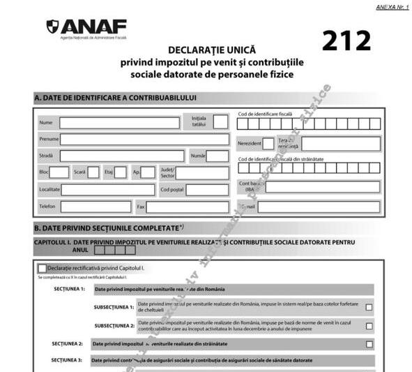 Declaratia unica 2021, în Monitorul oficial, Foto: Monitorul Oficial