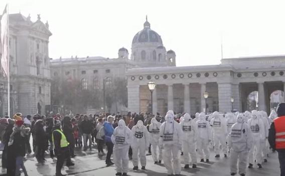 manifestatii la Viena, Foto: Captura