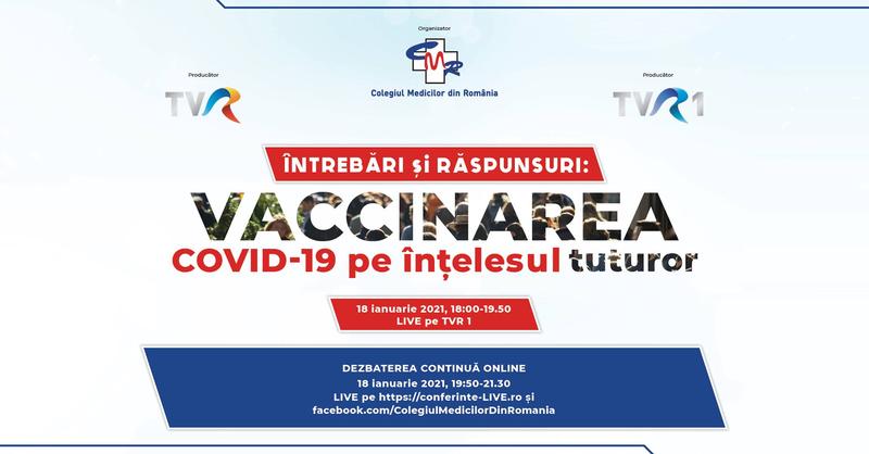 Vaccinarea COVID-19 pe intelesul tuturor, Foto: Colegiul Medicilor din Romania