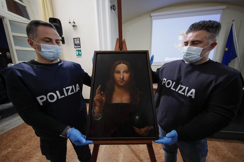 Copia Salvator Mundi recuperata de politia italiana, Foto: Salvatore Laporta-IPA / Shutterstock Editorial / Profimedia