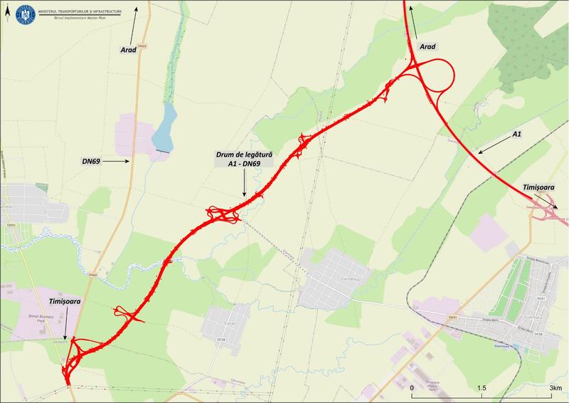 Drum de legătură între timișoara și Autostrada A1, Foto: MTI
