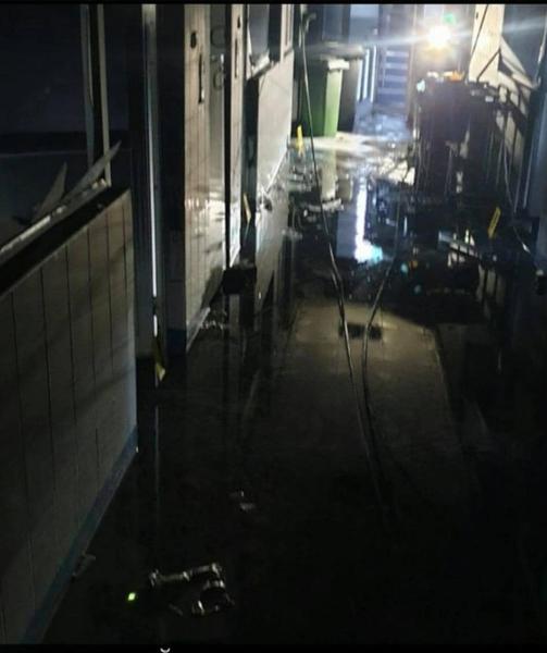 Imagine din pavilionul V al Institutului Matei Bals dupa incendiu, Foto: Tudor Tim Ionescu Facebook