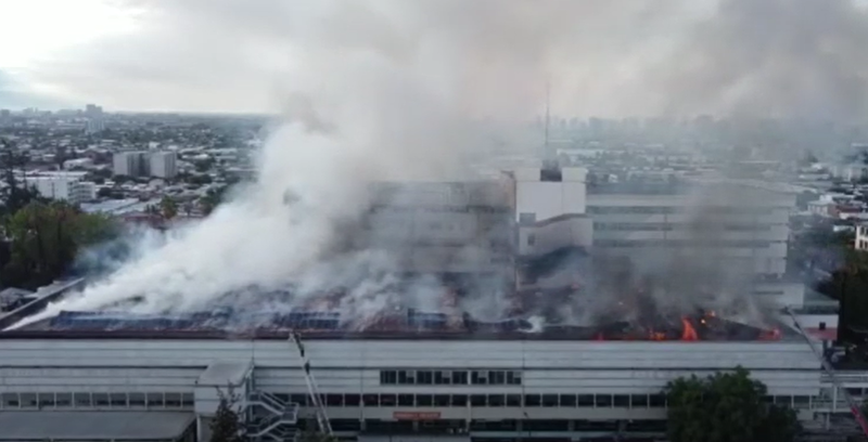 Incendiu spital Chile, Foto: Captura YouTube