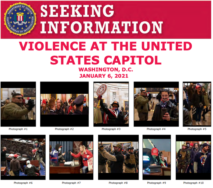 FBI ii cauta pe cei care au luat cu asalt Capitoliul, Foto: Facebook/ FBI – Federal Bureau of Investigation