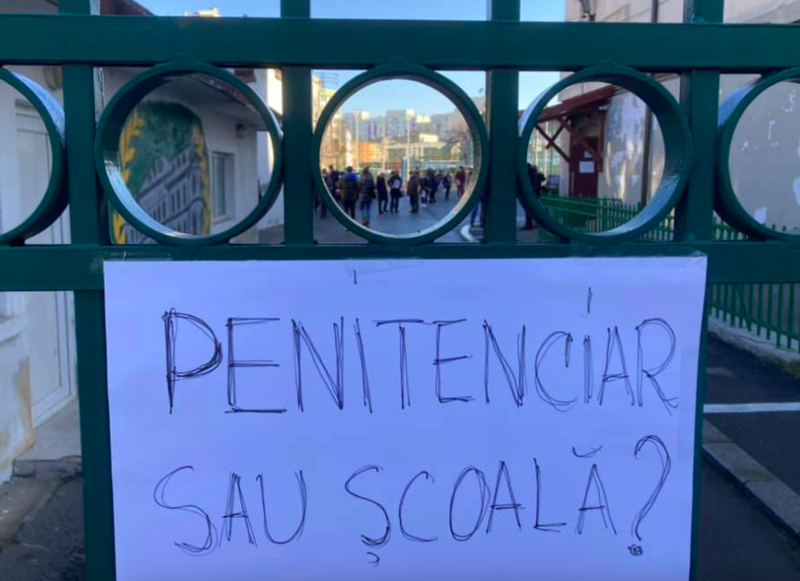 Protest elevi Sincai, Foto: Facebook - Cristi Dimitriu