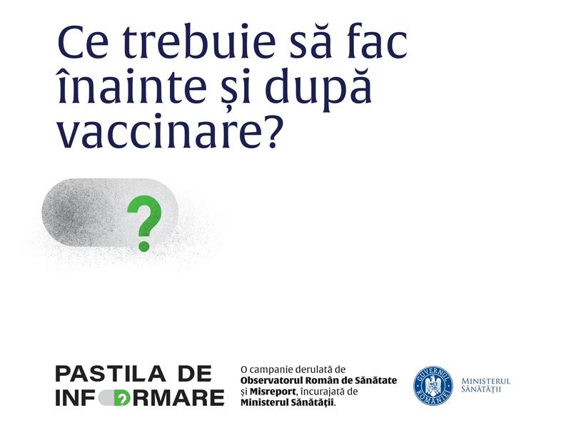 Ce trebuie sa fac inainte si dupa vaccinarea impotriva COVID-19?, Foto: Ministerul Sanatatii