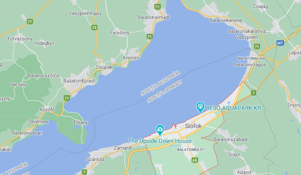 Siofok, Foto: Captura Google Maps