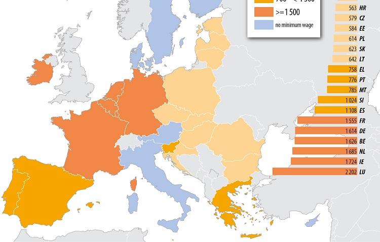 harta salariu minim ue, Foto: Eurostat