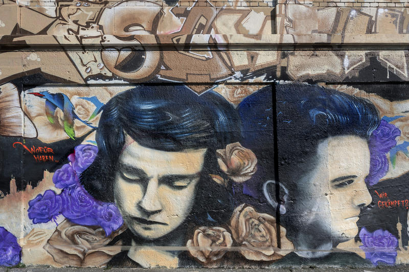 Graffiti comemorativ la adresa lui Sophie Scholl si fratele ei, Hans Scholl, Foto: Manfred Bail / imageBROKER / Profimedia Images
