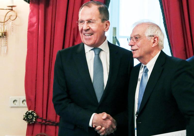 Josep Borrell alaturi de Serghei Lavrov, Foto: Vitaliy Belousov / Sputnik / Profimedia Images