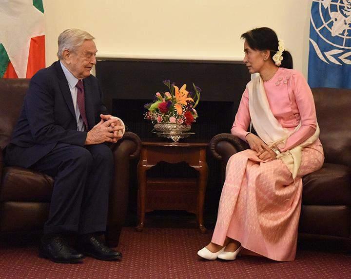 Suu Kyi si George Soros, Foto: The Global New Light