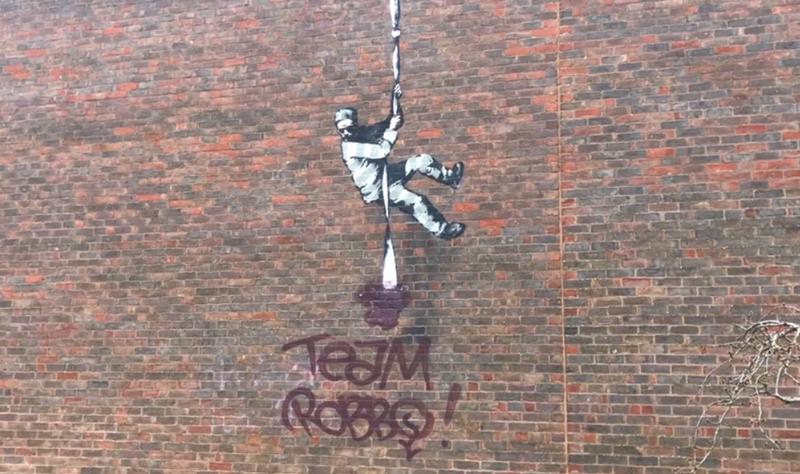 Desenul lui Banksy, vandalizat, Foto: Captura YouTube