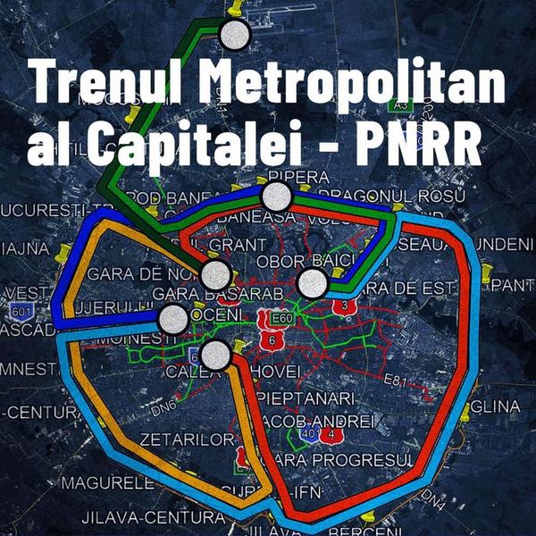 trenul metropolitan in Bucuresti, Foto: Facebook Nicusor Dan