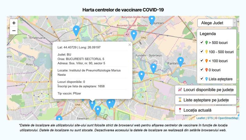 harta vaccinare 2, Foto: Comitetul de coordonare vaccinare Covid