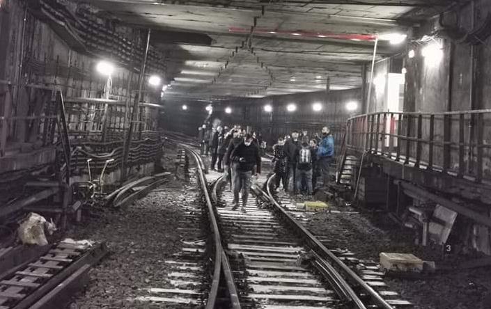Protest la metrou pe sine, Foto: USLM
