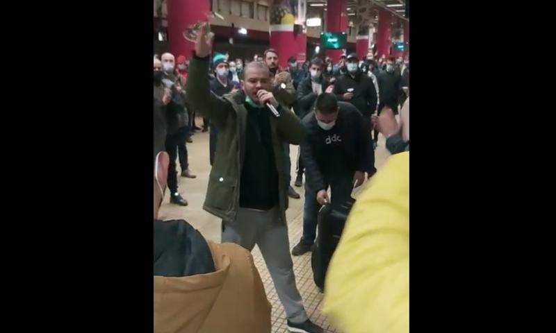 Concertul protestatarilor la metrou, Foto: Captura video