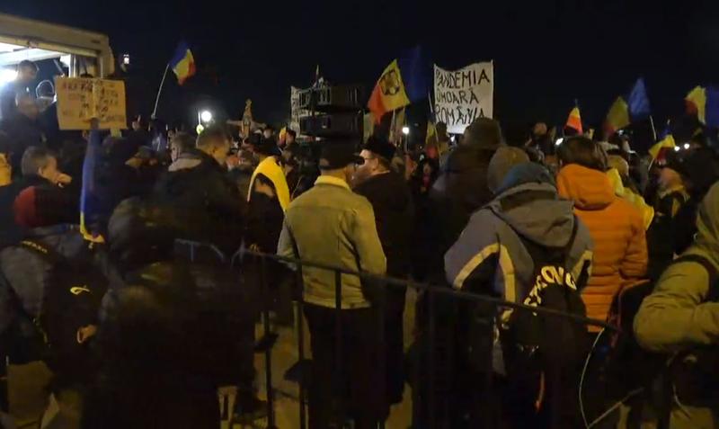 Protest anti-restrictii in Capitala, Foto: Captura Facebook